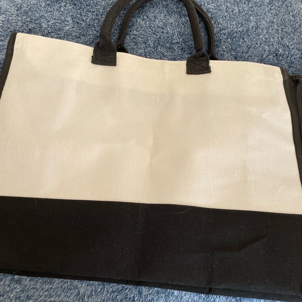 Black and White Tote Bag - Picture 2 of 3